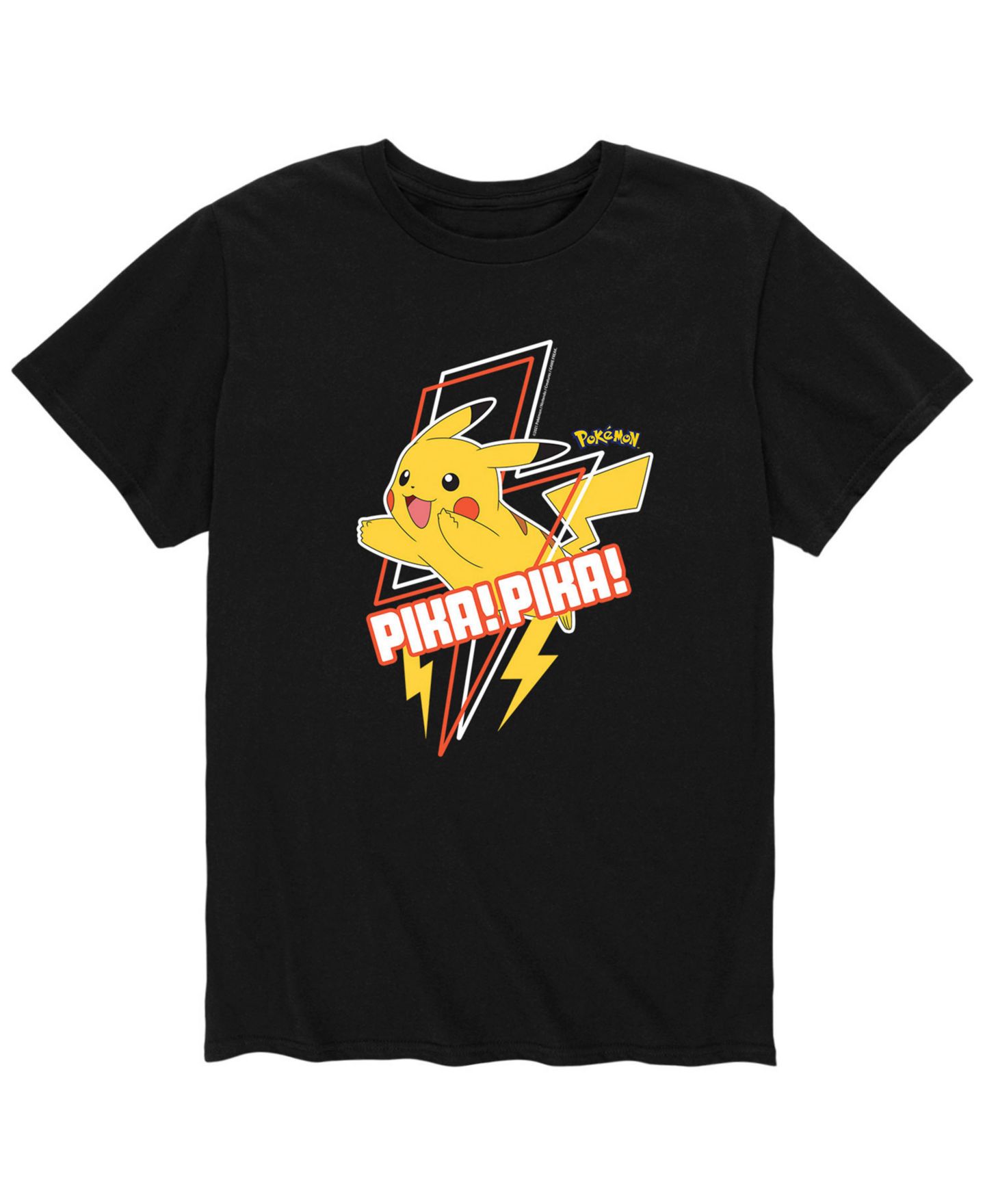 Мужская футболка AIRWAVES Pokemon Pika Pika, цвет: Чёрный — фото 1