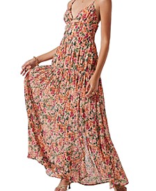 Women's Tropics Floral-Print Maxi Dress