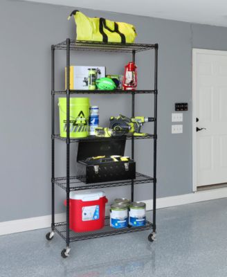 UltraDurable Commercial-Grade 5-Tier NSF Wire Shelving with Wheels