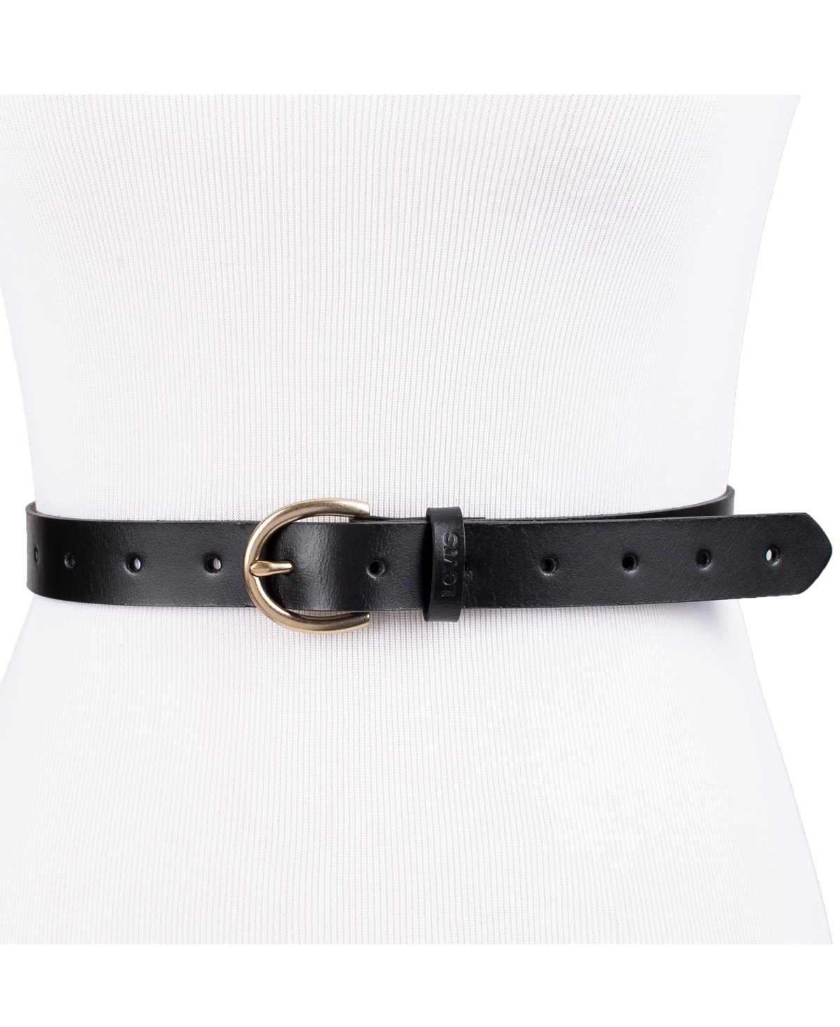 LEVI'S WOMEN'S SLIM ADJUSTABLE PERFORATED LEATHER BELT 