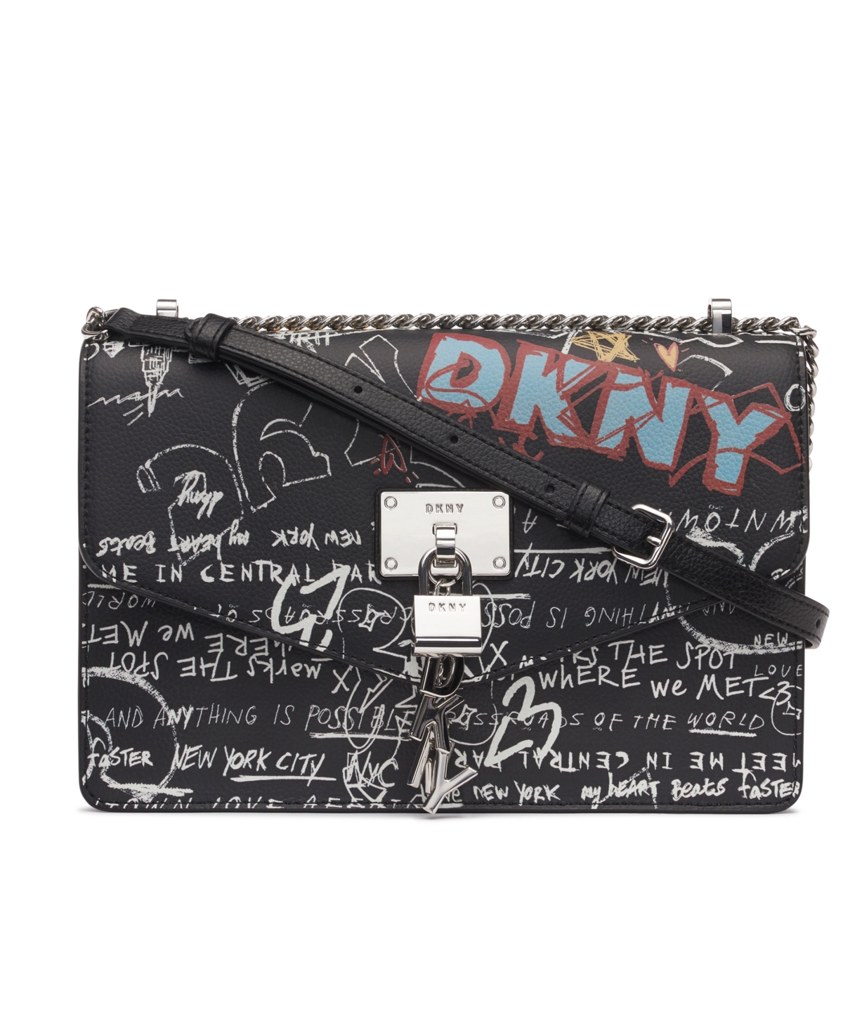 Shop Dkny Elissa Large Shoulder Bag In Black