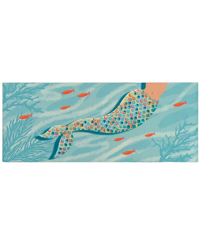 Liora Manne' Illusions Mermaid At Heart 1'11" x 4'11" Runner Area Rug