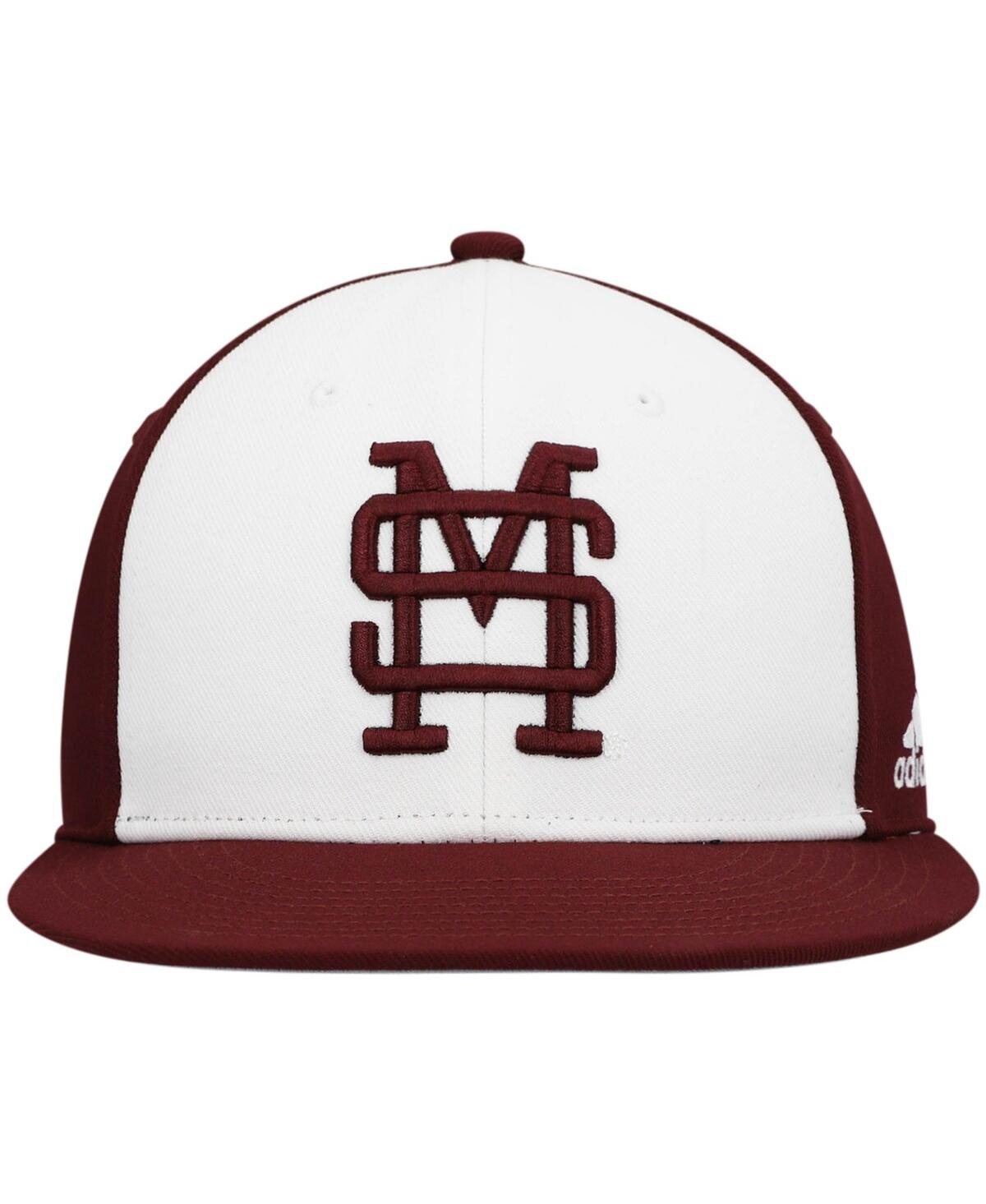Shop Adidas Originals Men's Adidas White And Maroon Mississippi State Bulldogs Team On-field Baseball Fitted Hat In White,maroon