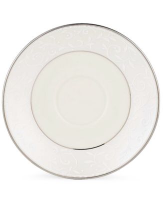 Tazza E Piattino Lenox Pearl Innocence – Porcellana Con Puntini Smaltati E Finiture In Platino, Made In - 4