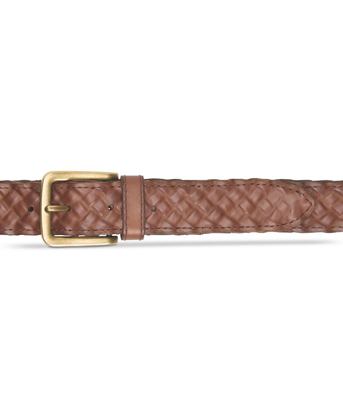 Frye Men's Woven Leather Belt - Macy's