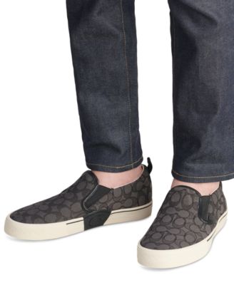 COACH☆ Signature Jacquard Skate Sneaker☆ コーチ ジャカード COACH Men's Skate Signature Jacquard Lace-Up Sneakers - Macy's