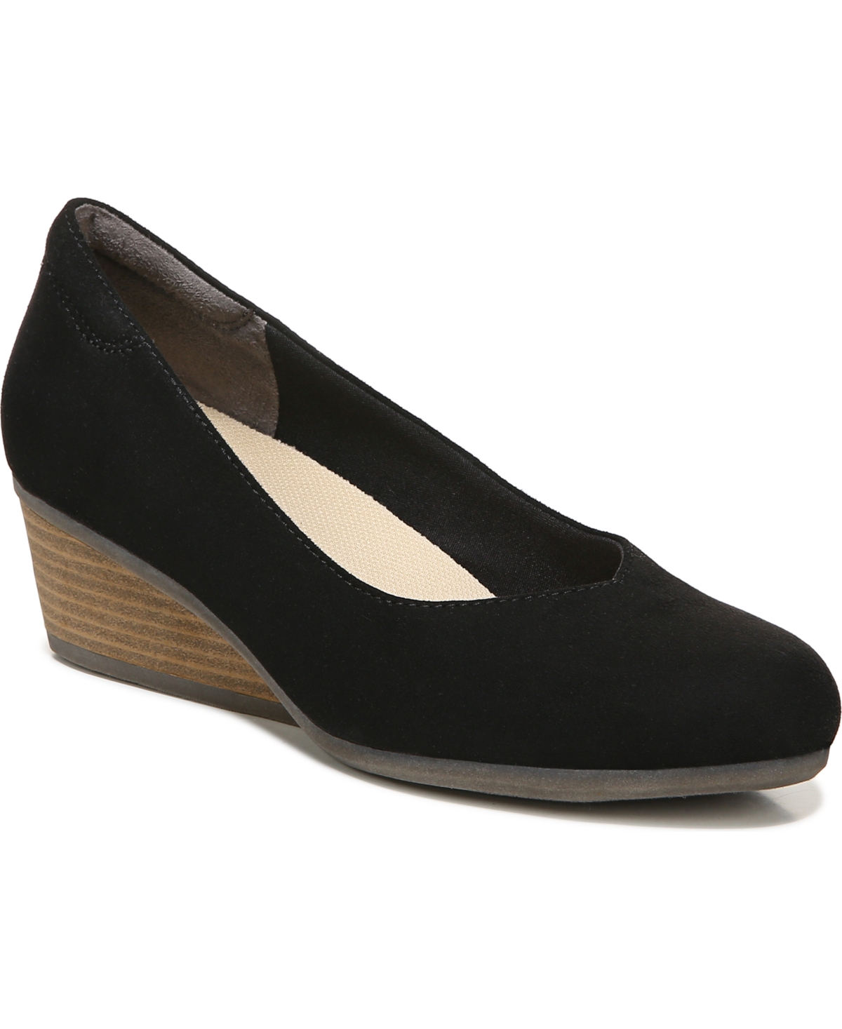 Shop Dr. Scholl's Women's Be Ready Wedge Pumps In Taupe Microfiber