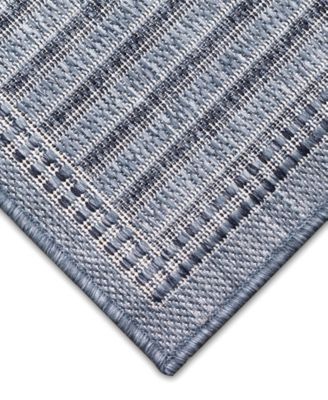 Malibu Simple Border 1'11" x 7'6" Runner Outdoor Area Rug