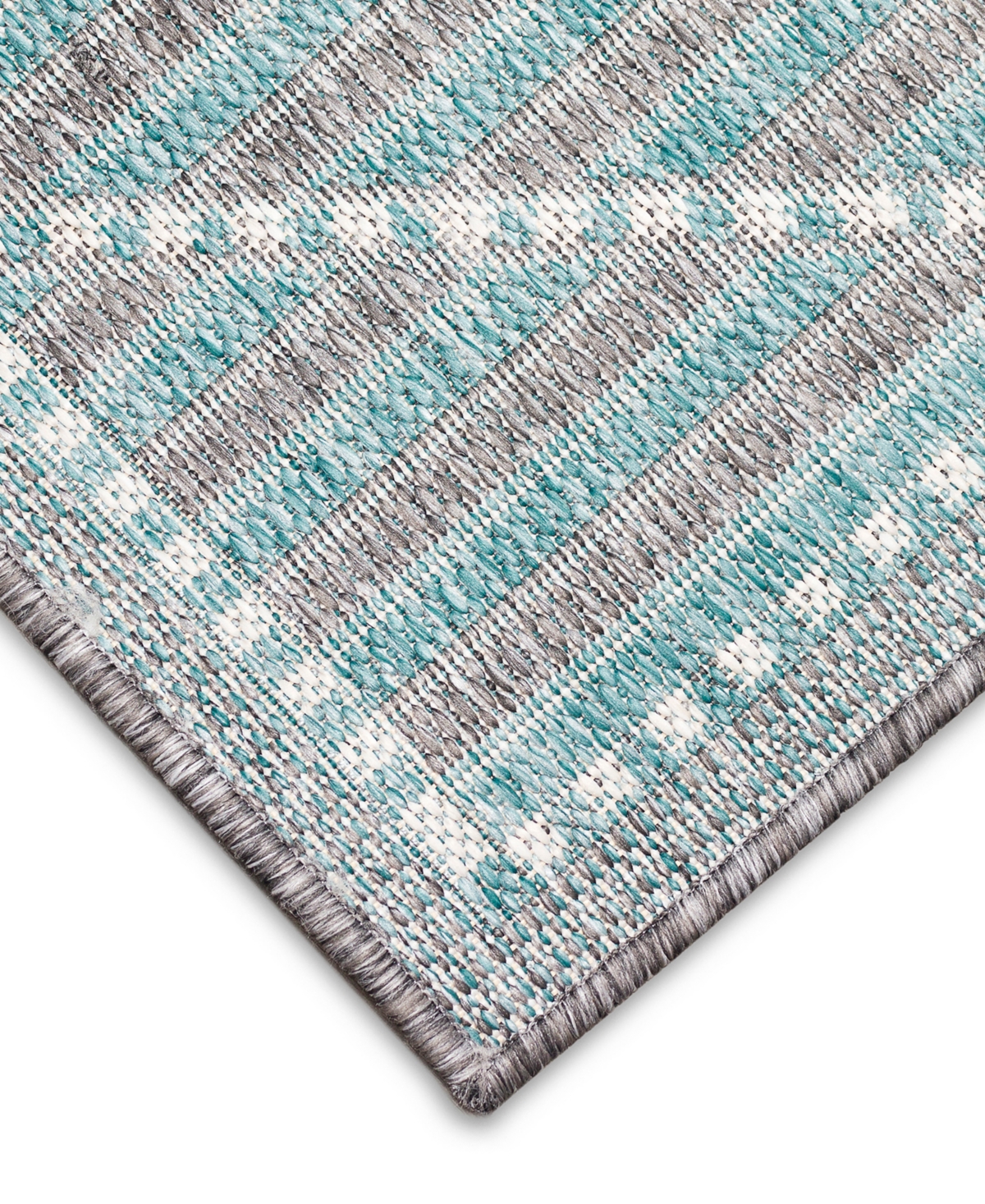 Liora Manne' Malibu Checker Diamond Runner Outdoor Area Rug