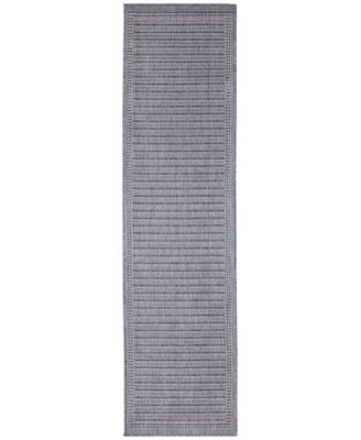 Malibu Simple Border 1'11" x 7'6" Runner Outdoor Area Rug