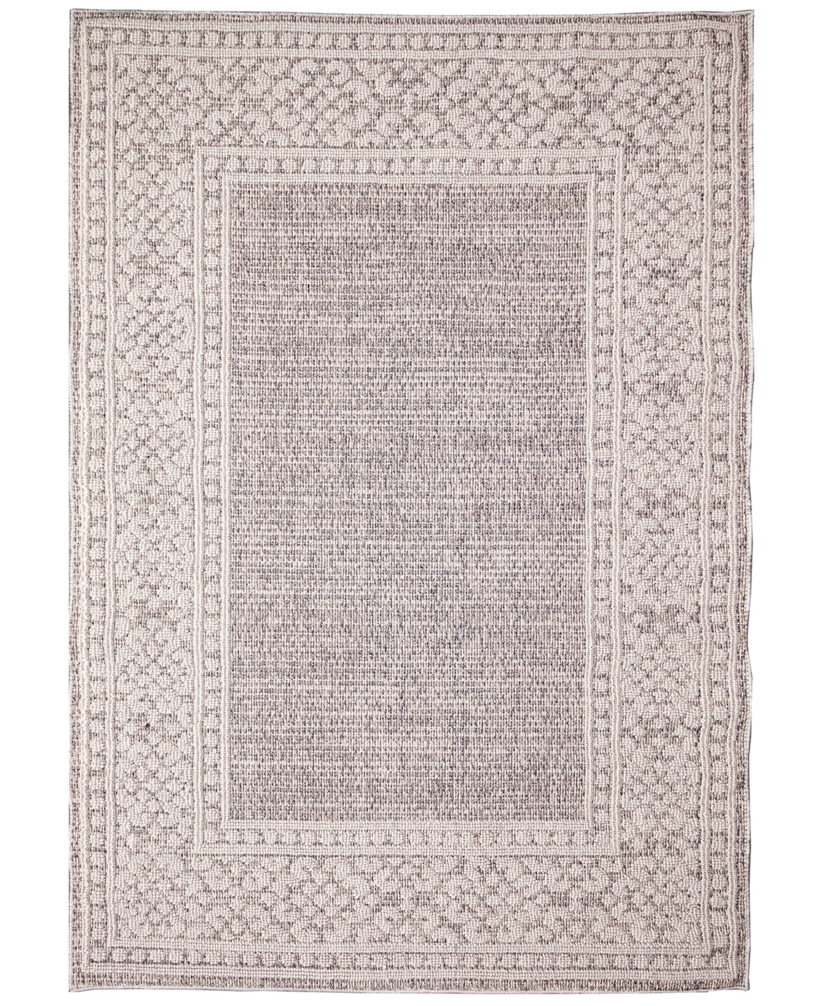 Liora Manne' Dunes Border 7'6in x 10'9in Outdoor Area Rug - Silver Tone