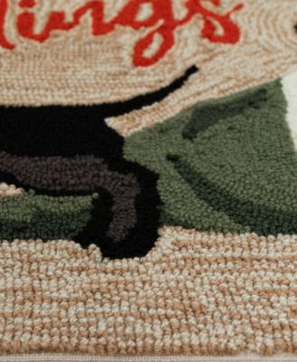Frontporch Dachsund Greetings 2'6" x 4' Outdoor Area Rug