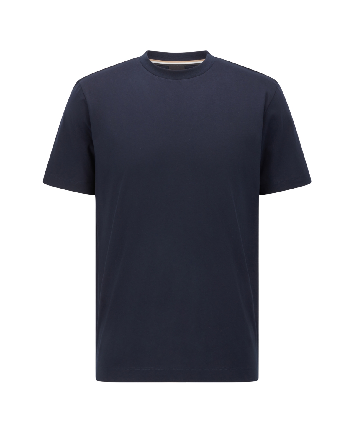 Hugo Boss Thompson 02 Cotton Solid Tee In Dark Blue