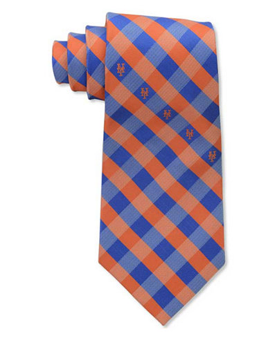 Eagles Wings New York Mets Checked Tie