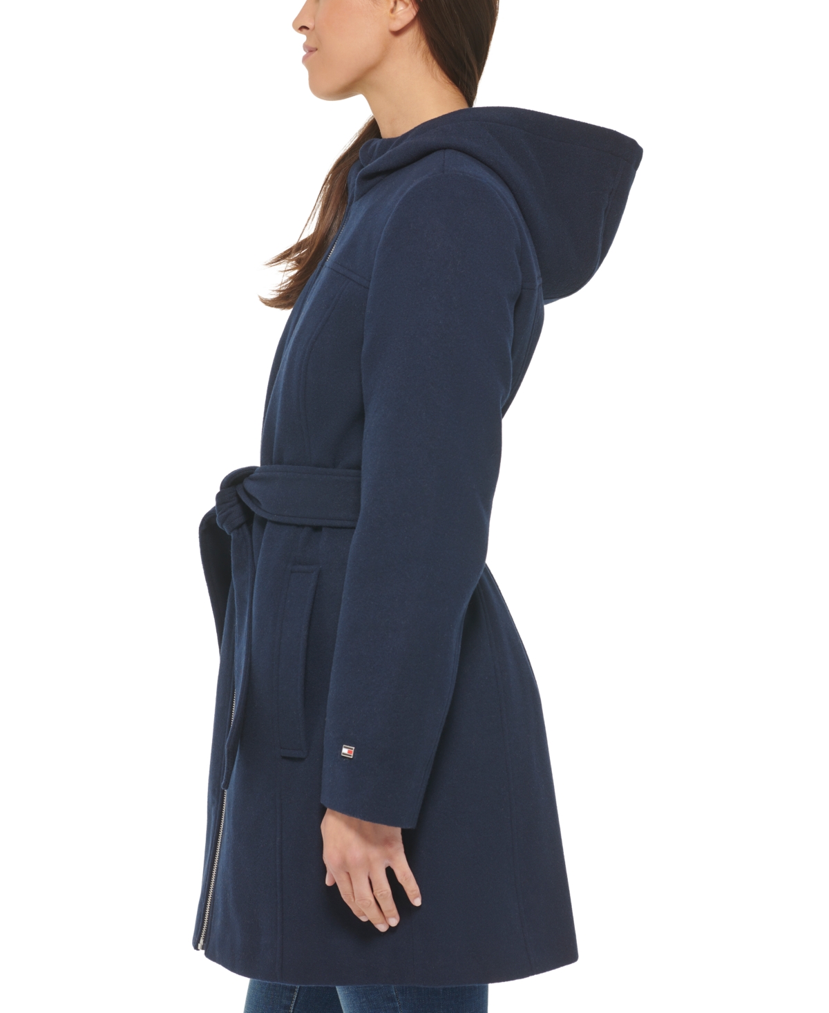 Tommy Hilfiger Women's Belted Hooded Coat