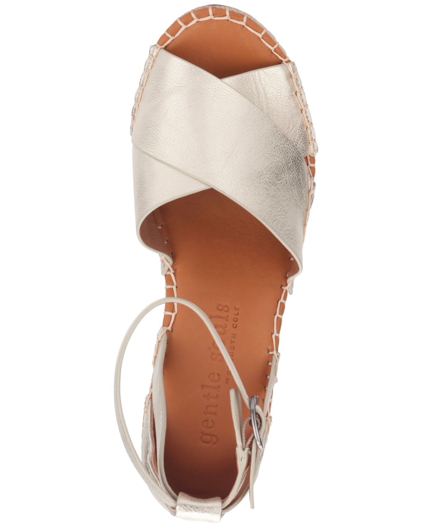 Женские сандалии Gentle Souls Charli Ankle-Strap Espadrille Wedge, цвет: Ледяной — фото 4