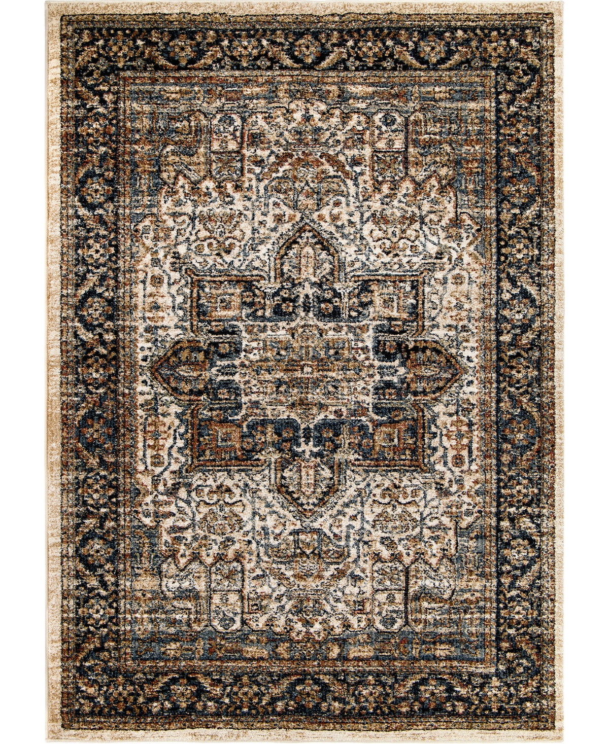 Orian Adagio Ushak 6'5in x 9'6in Area Rug - Ivory