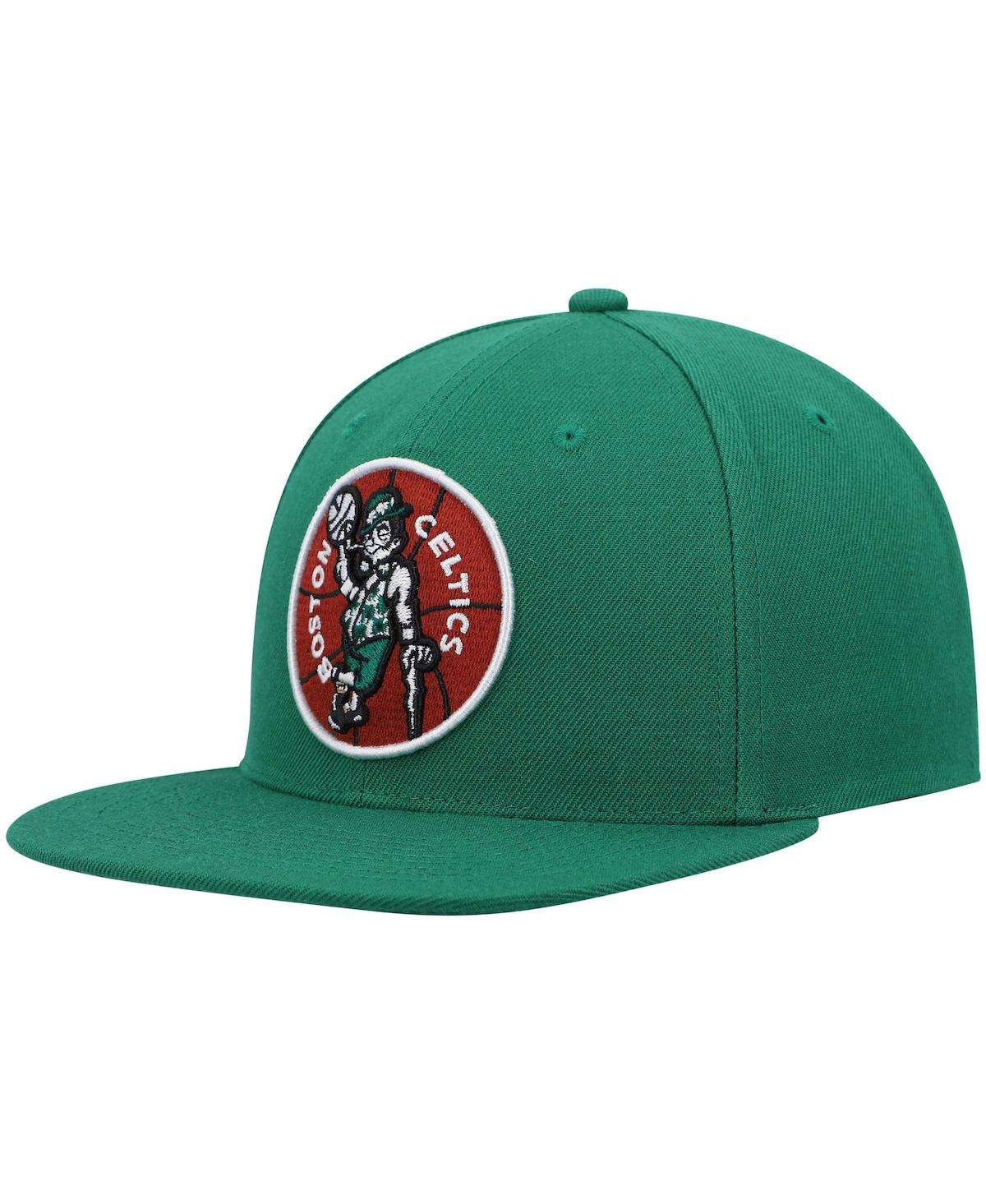 Mitchell & Ness Men's  Kelly Green Boston Celtics Hardwood Classics Mvp Team Ground 2.0 Fitted Hat In Kelly Green