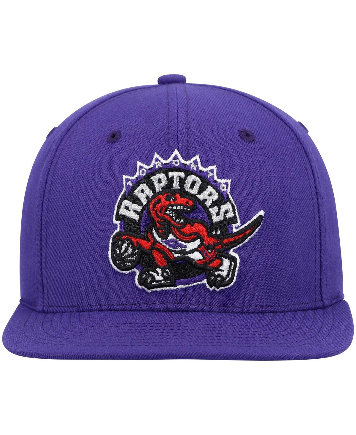 Shop Mitchell & Ness Men's  Purple Toronto Raptors Hardwood Classics Team Ground 2.0 Snapback Hat