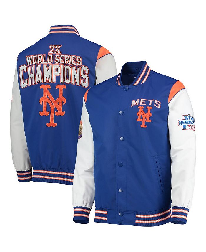 Men's New York Mets G-III Sports by Carl Banks Royal/Orange Complete Game  Commemorative Full-Snap Jacket