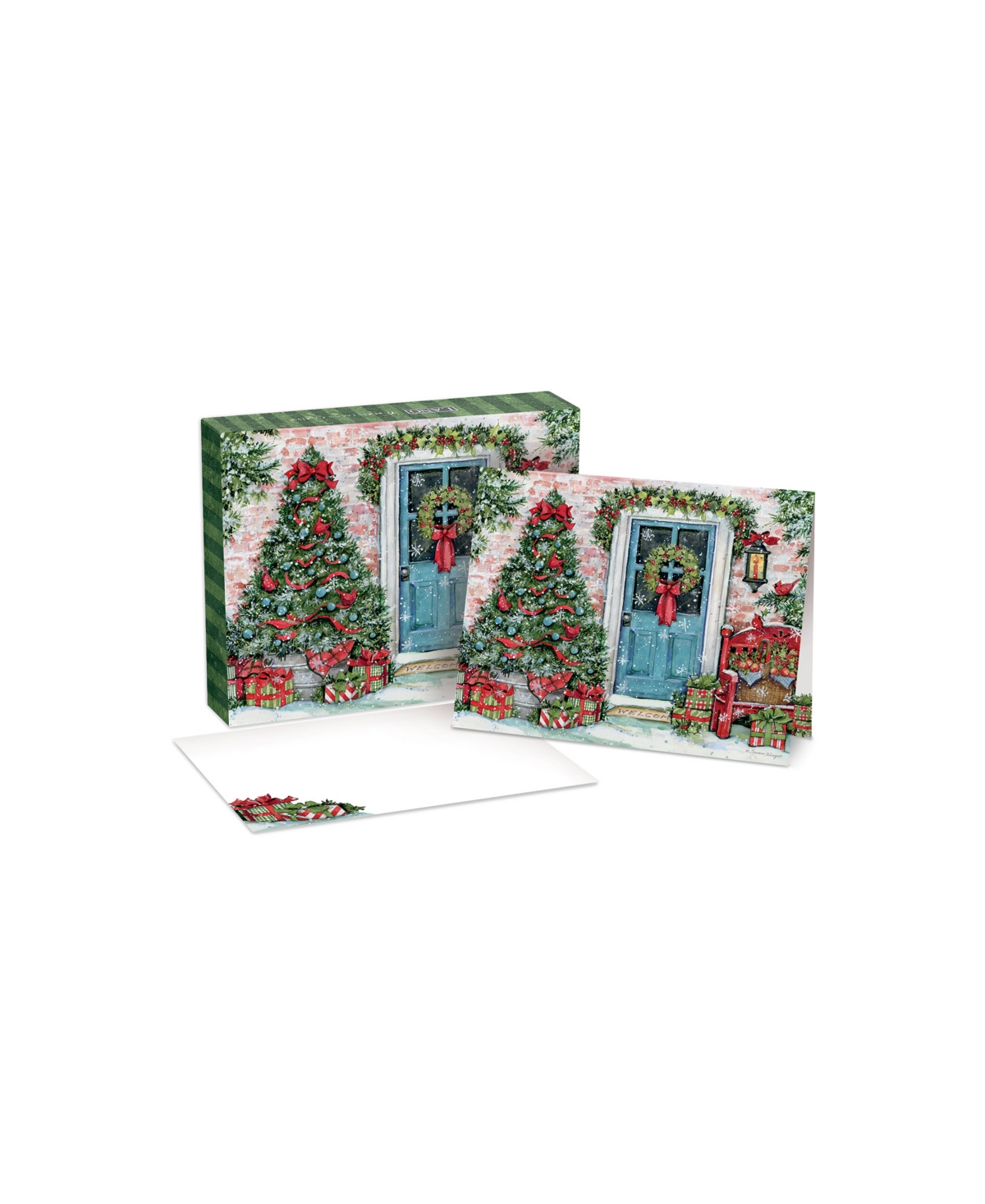 Greenery Greetings Boxed Christmas Cards - Multi