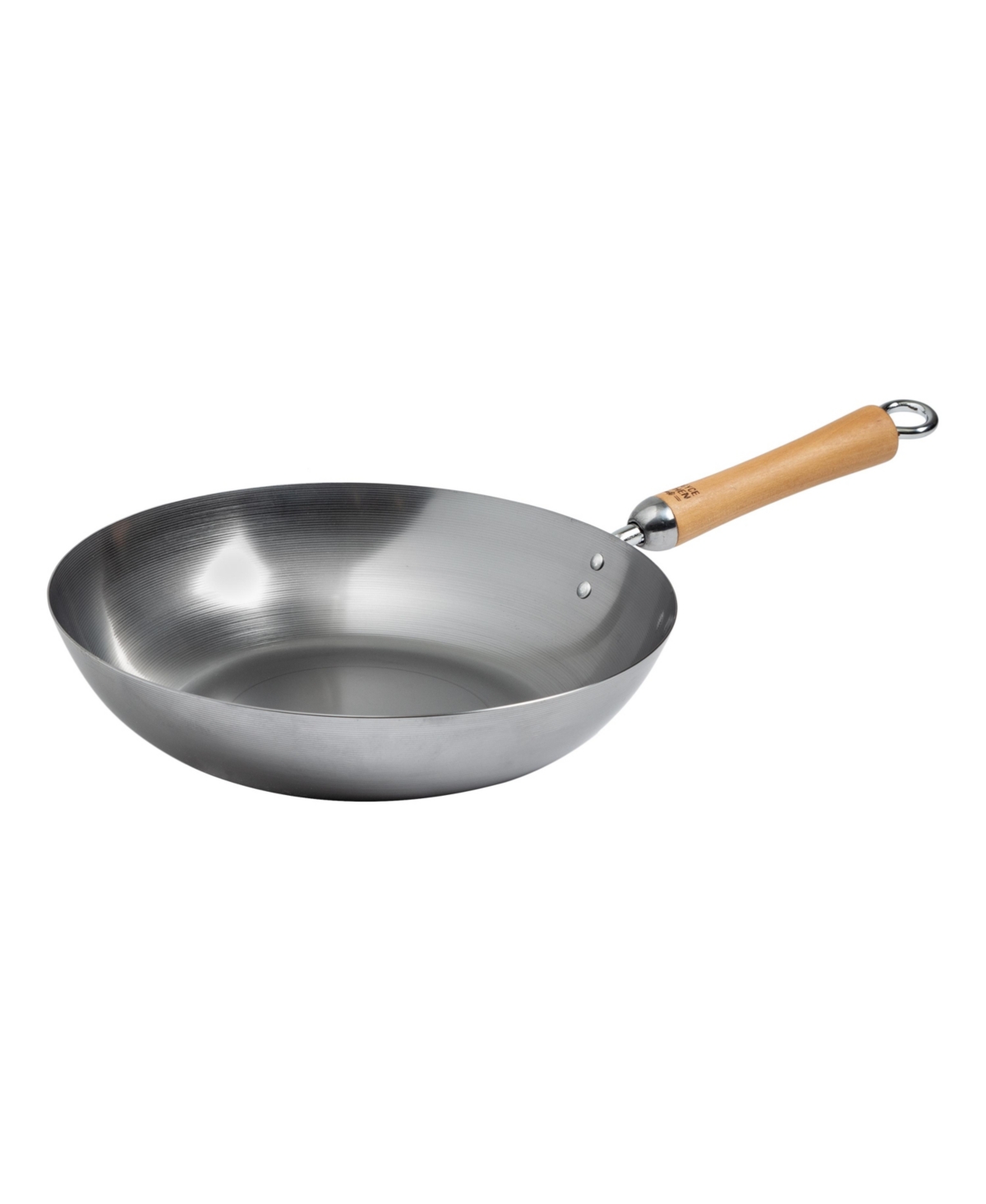 Joyce Chen Classic Series Carbon Steel Stir Fry Pan With Birch Handle, 12" In Silver-tone