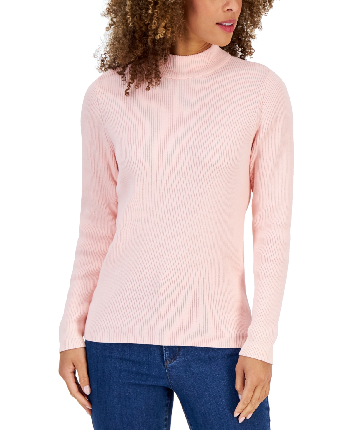 Karen Scott Women s Mock Neck Sweater Created for Macy s Smart Closet