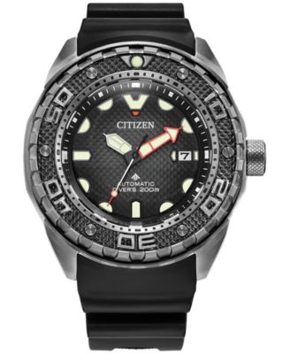 Citizen - Men's Automatic Dive Black Strap Watch, 46mm