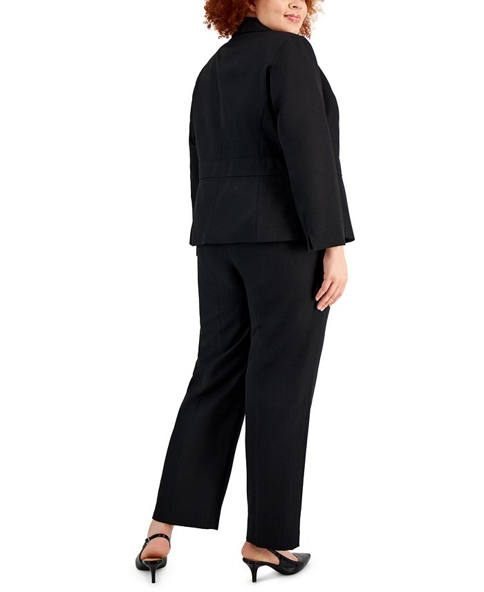 Le Suit Plus Size ThreeButton Pantsuit & Reviews Wear to Work Plus
