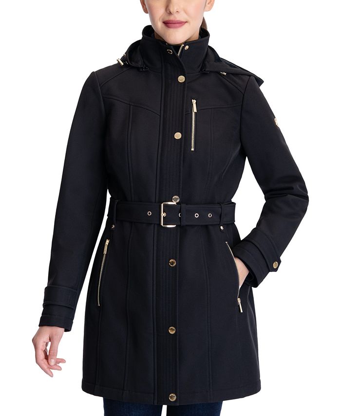Michael Kors Women's Hooded Belted Raincoat, Created for Macy's & Reviews -  Coats & Jackets - Women - Macy's