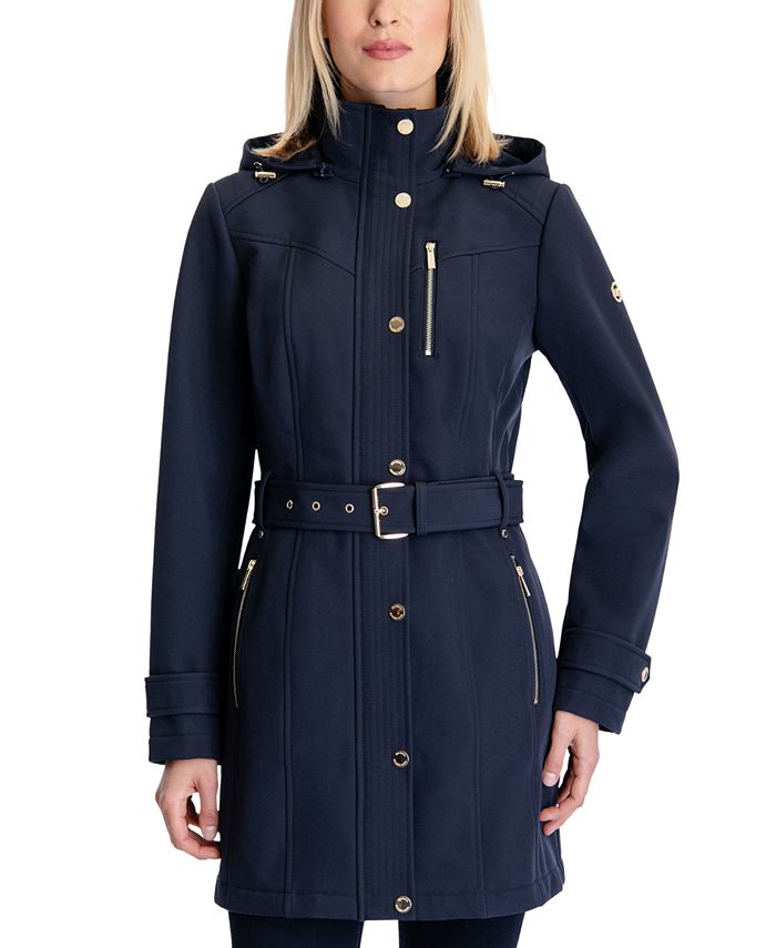 Michael Kors Women's Hooded Belted Trench Coat, Created for Macy's