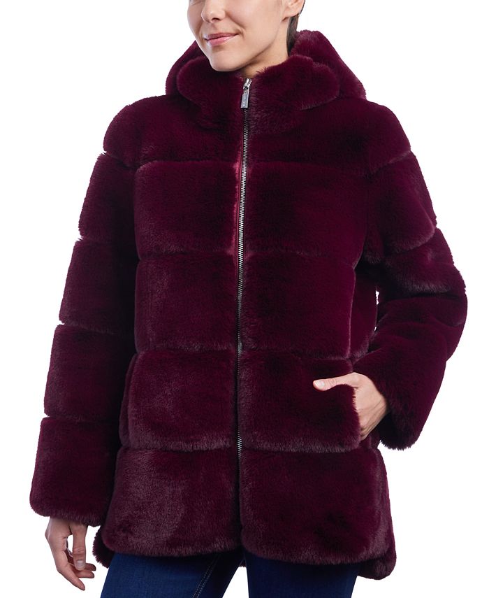 Michael Kors Women's Hooded Faux-Fur Coat - Macy's