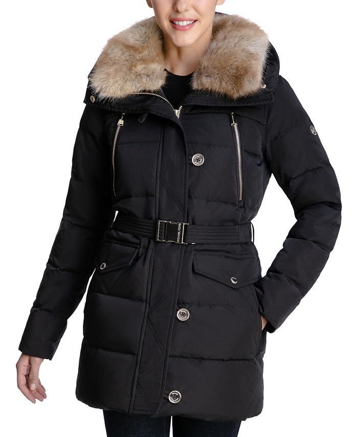 Michael Kors Women's Faux-Fur-Collar Hooded Down Puffer Coat, Created for  Macy's & Reviews - Coats & Jackets - Women - Macy's