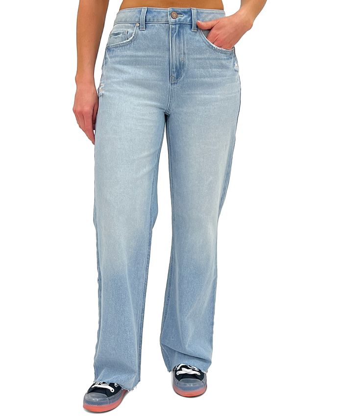 Rewash Juniors' Super High Rise Wide-Leg Jeans - Macy's