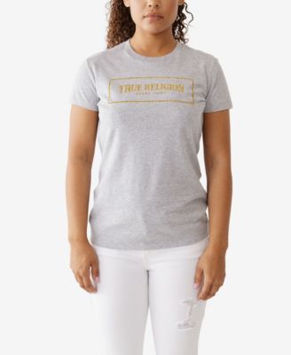 True Religion Women's Sparkle Logo Slim 