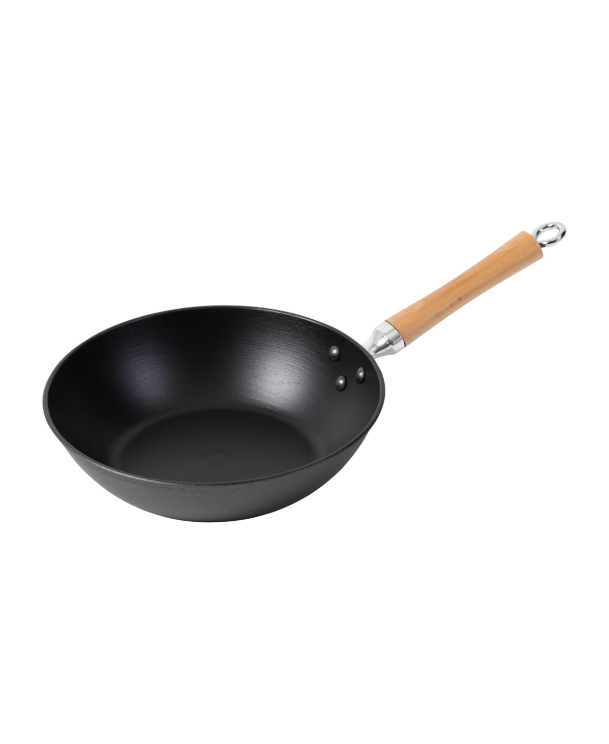Joyce Chen Professional Series Cast Iron Stir Fry Pan With Maple Handle, 11.5" In Black