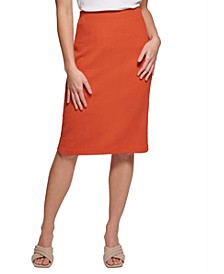 Women's Textured Knit Pencil Skirt