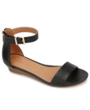 Macy's black wedges best sale