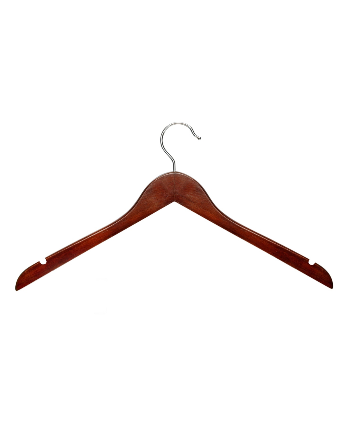 Cherry Wooden Shirt Hangers, Set of 20 - Natural