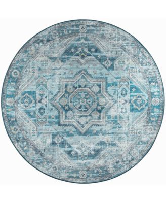 Jericho Washable JC5 4' x 4' Round Area Rug