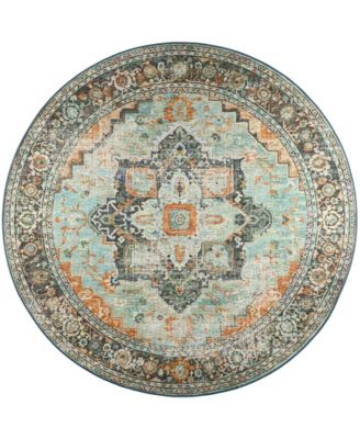 Jericho Washable JC2 8' x 8' Round Area Rug