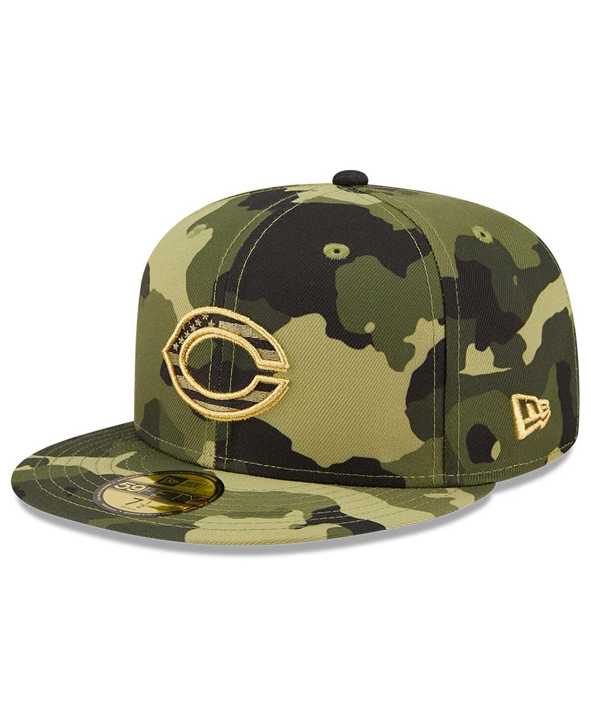 Shop New Era Men's  Camo Cincinnati Reds 2022 Armed Forces Day On-field 59fifty Fitted Hat