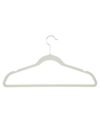 Honey Can Do Set of 5 Collapsible Hangers and 50 Velvet Non-Slip Hangers, White