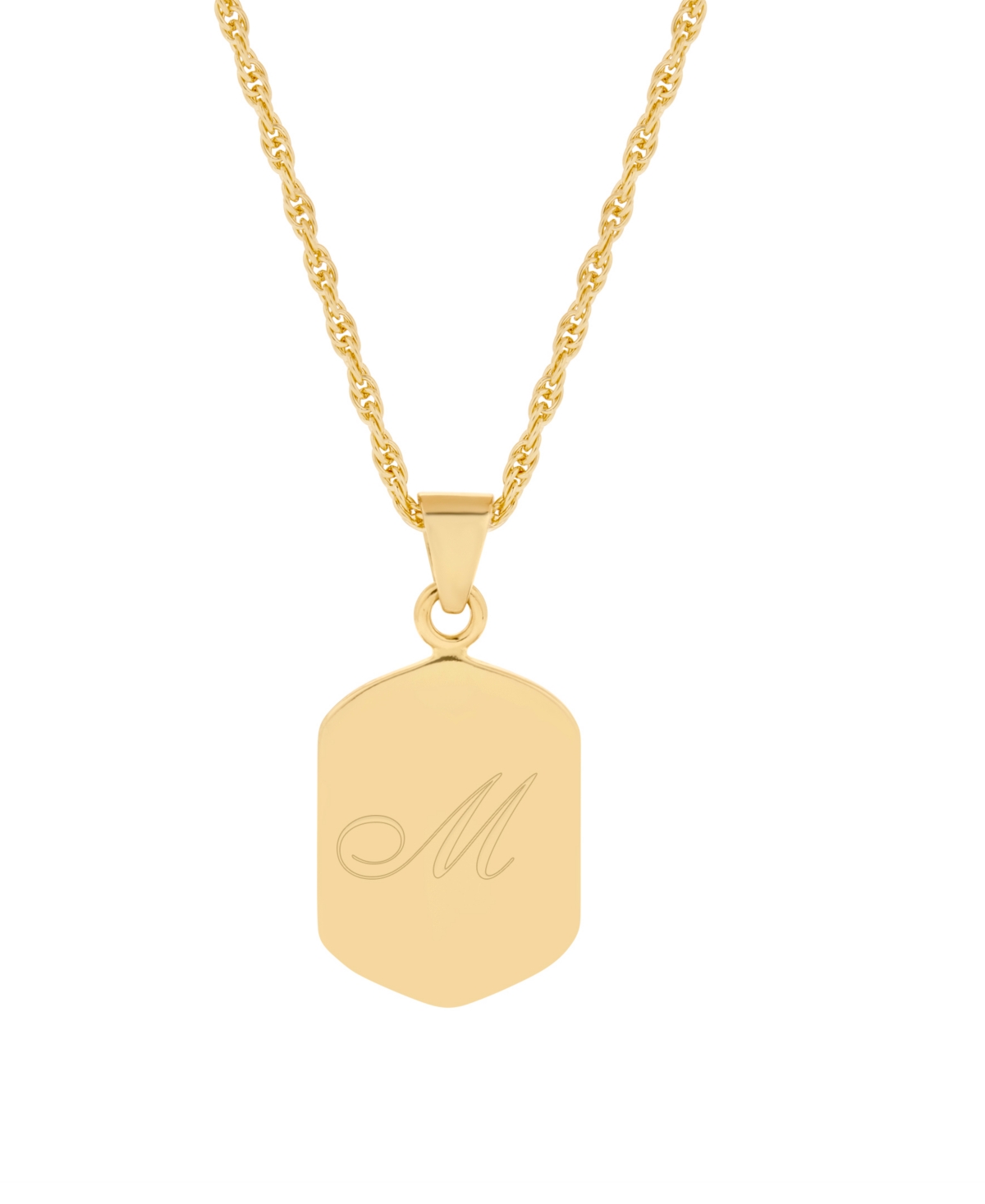 Hadley Initial Pendant Necklace - Gold-Plated-M