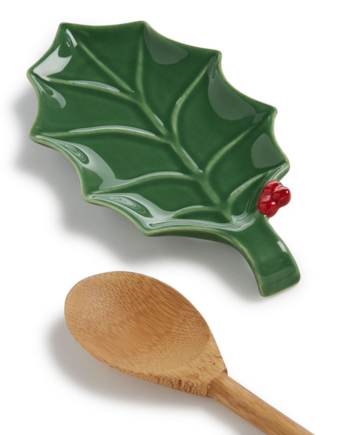 Martha Stewart Collection Holly Spoon Rest, Created for Macy's Macy's