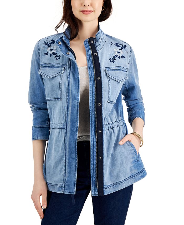 Style & Co Women's Twill Jacket, Created for Macy's & Reviews - Jackets ...