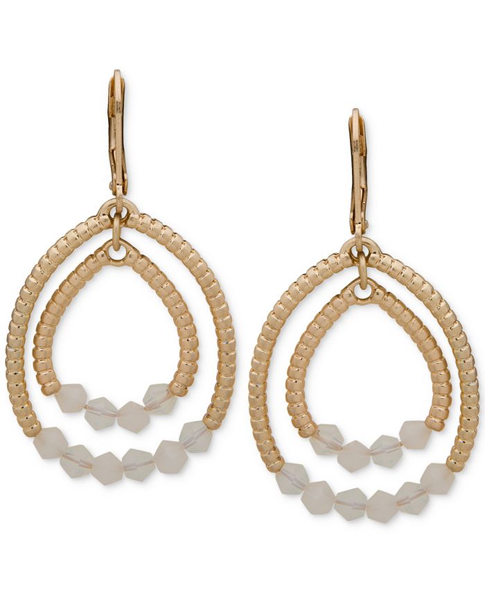 lonna & lilly Gold-Tone Beaded Orbital Earrings - Macy's