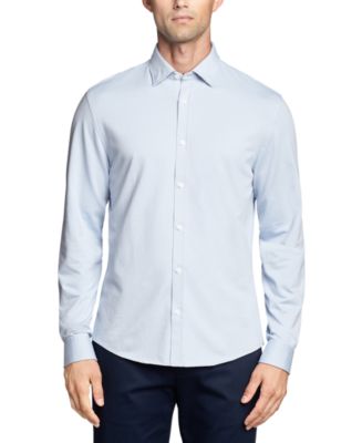 Michael Kors Men's Fine Gauge Knit Slim Fit Dress Shirt - Macy's