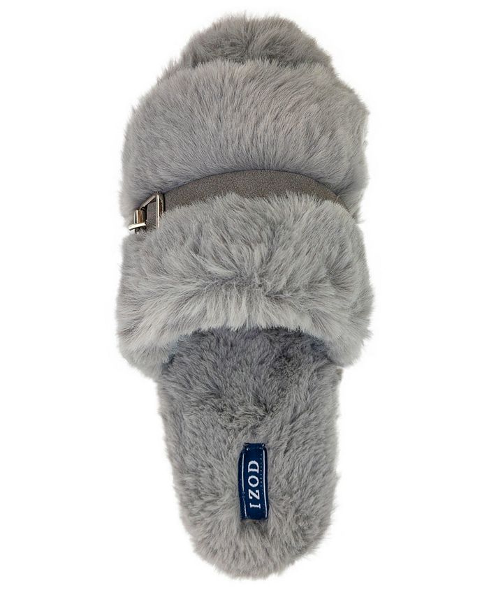 IZOD Women's Plush Slide Slippers Macy's