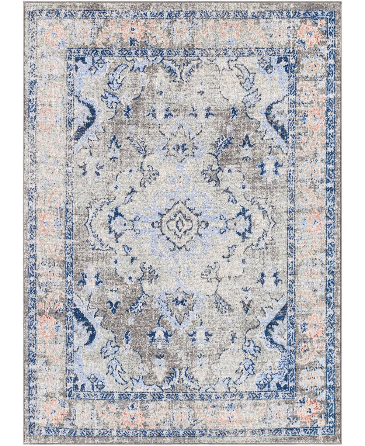 Surya Harput HAP11113 6'7in x 9' Area Rug - Gray, Blue
